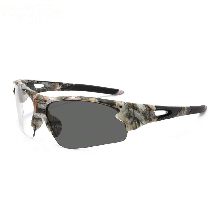 Semi-Rimless Camouflage Sport  - Fishing Sunglasses Polarized review and price