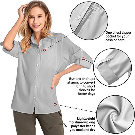 Women's Long Sleeve Sun Protec - Fishing Shirt Uv Protection review and price