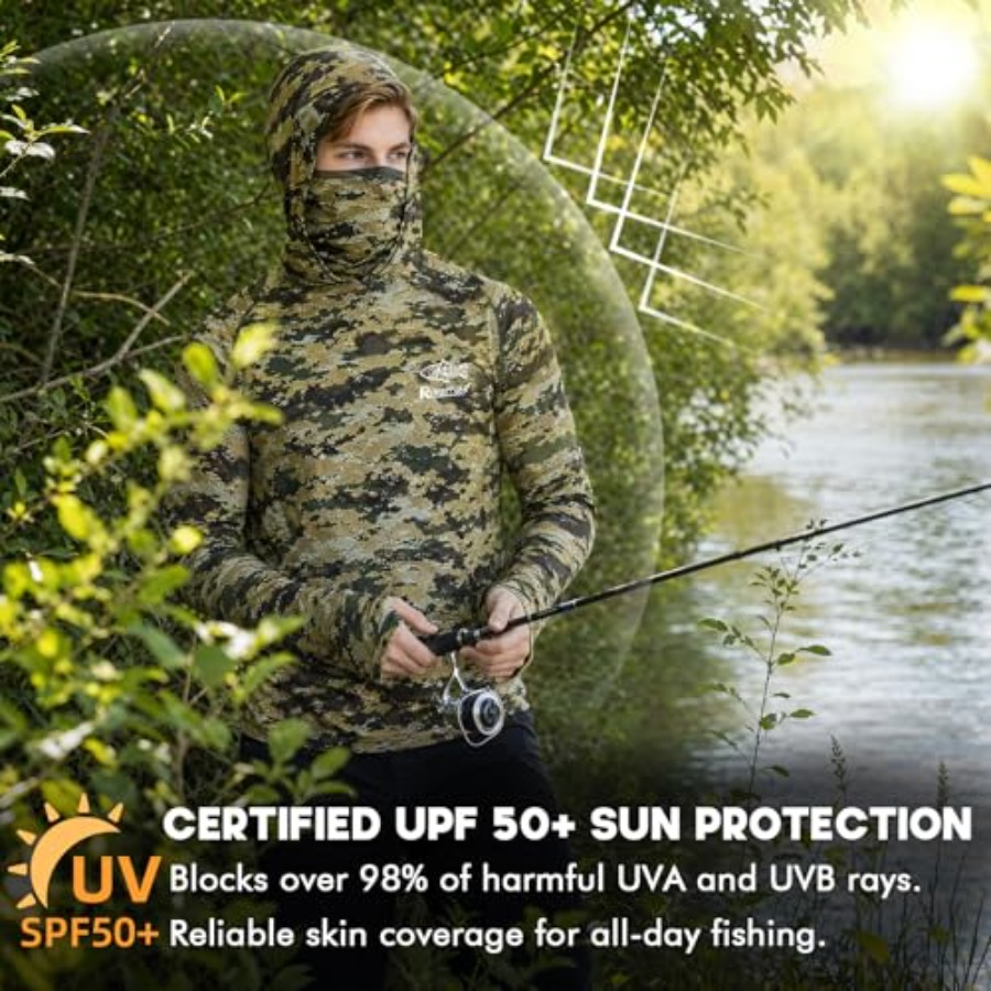 UPF 50+ Fishing Hoodie with Ne - Fishing Hoodie review and price