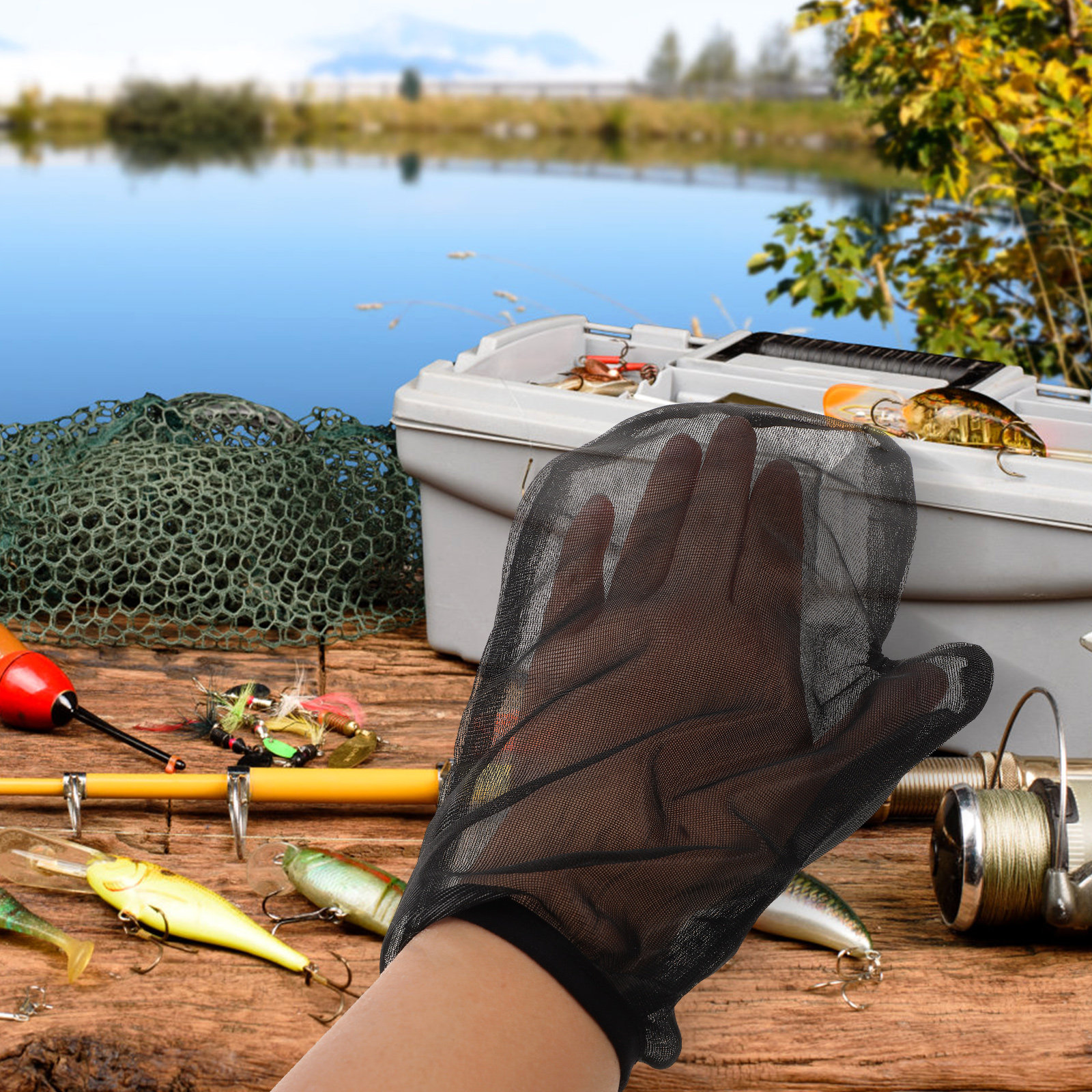 1Set Mosquito Proof Clothing G - Fishing Gloves review and price