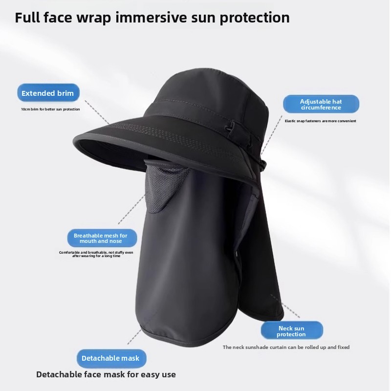 Summer Sun Hats with Face Mask - Fishing Mask Sun Protection review and price