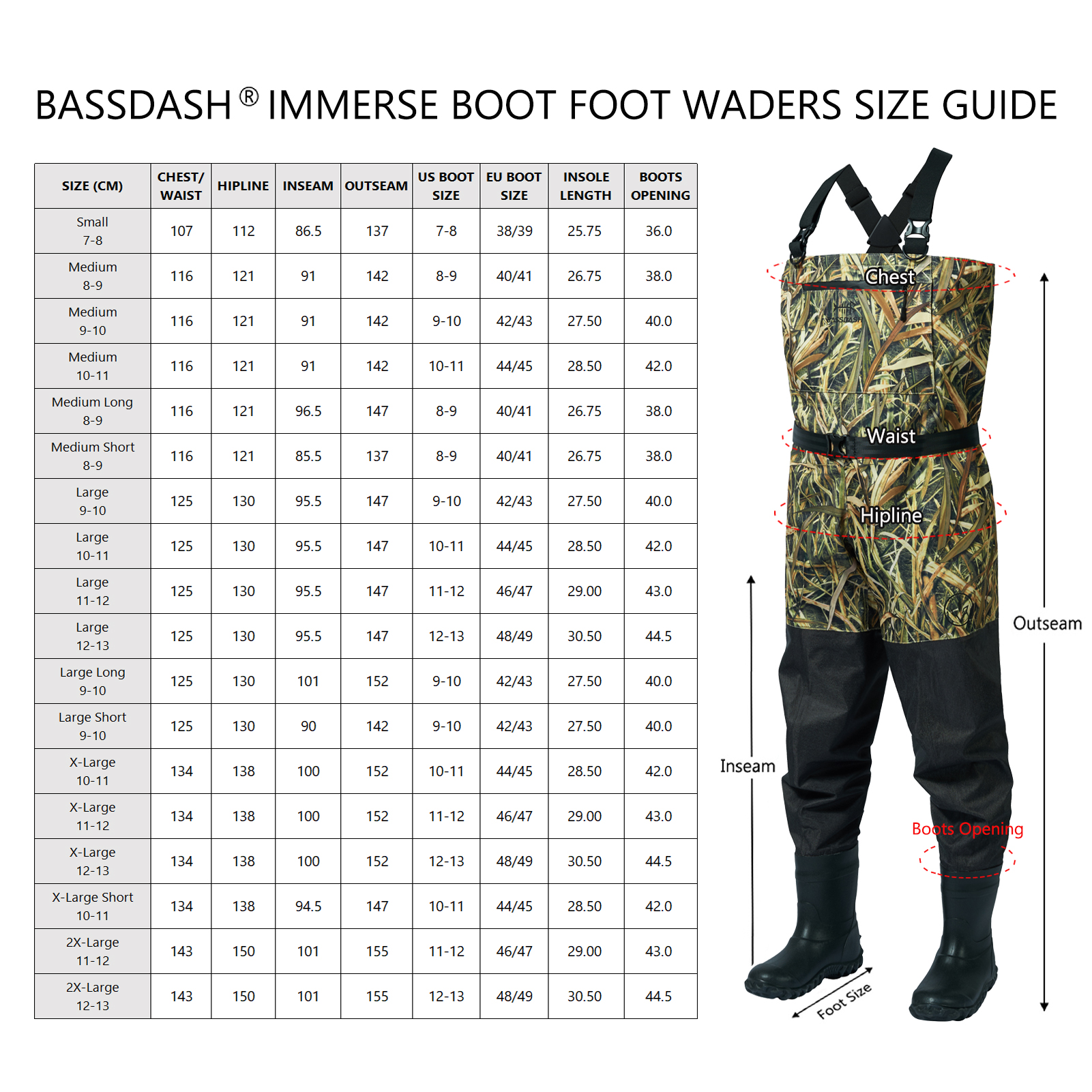 BASSDASH Men Women Boot Foot W - Fishing Waders review and price