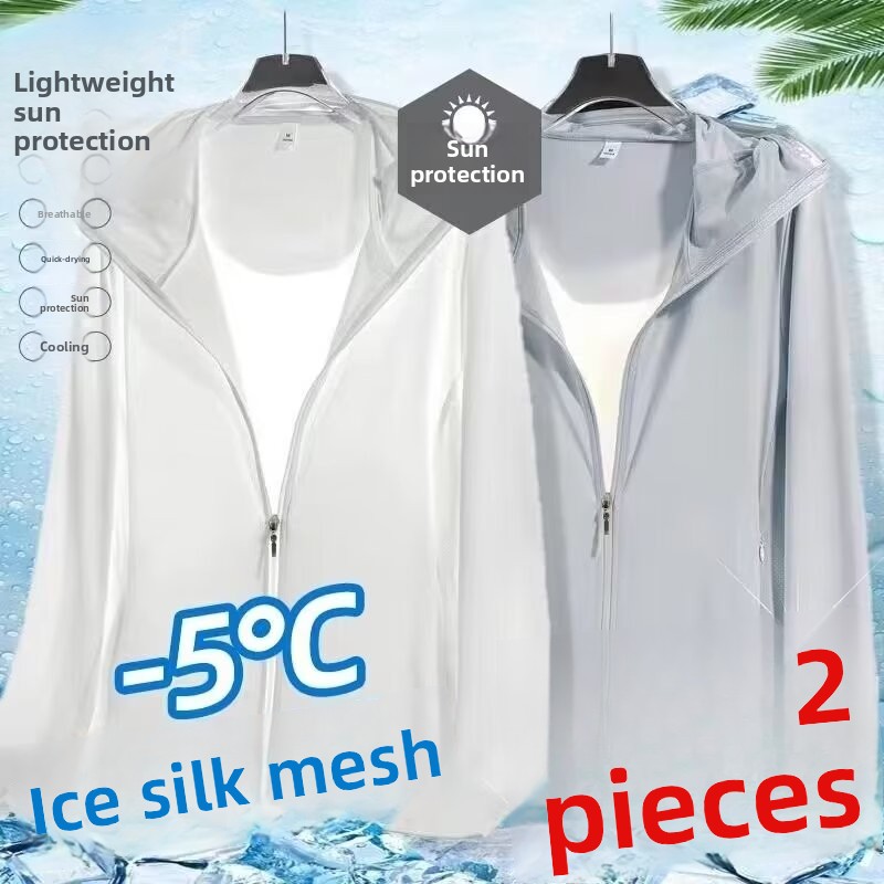 Ice Silk Men's Summer Thin Air - Fishing Shirt Uv Protection review and price