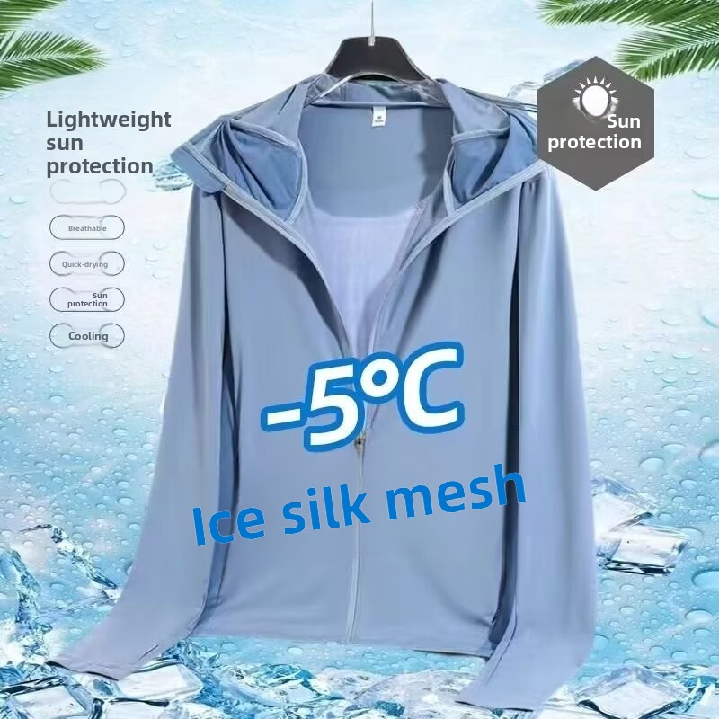 Ice Silk Men's Summer Thin Air - Fishing Shirt Uv Protection review and price