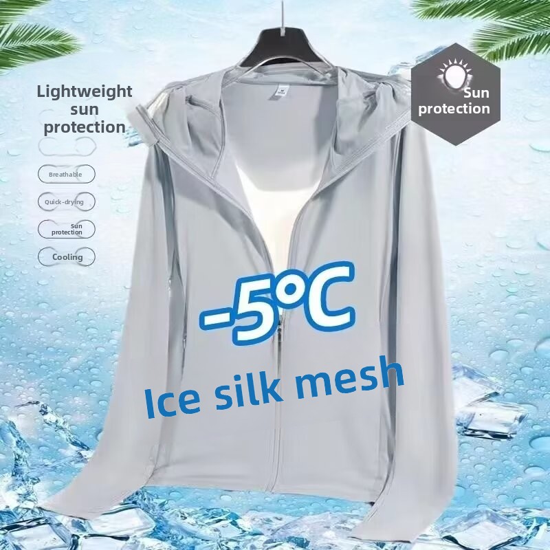 Ice Silk Men's Summer Thin Air - Fishing Shirt Uv Protection review and price