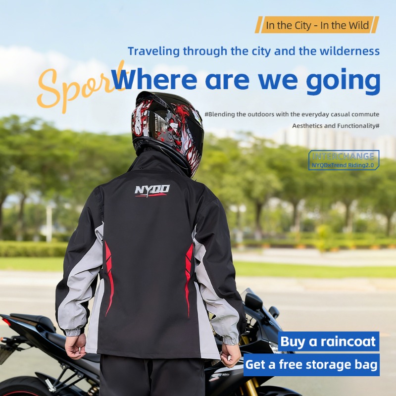 Motorcycle Raincoat Suit Men U - Fishing Jacket Waterproof review and price