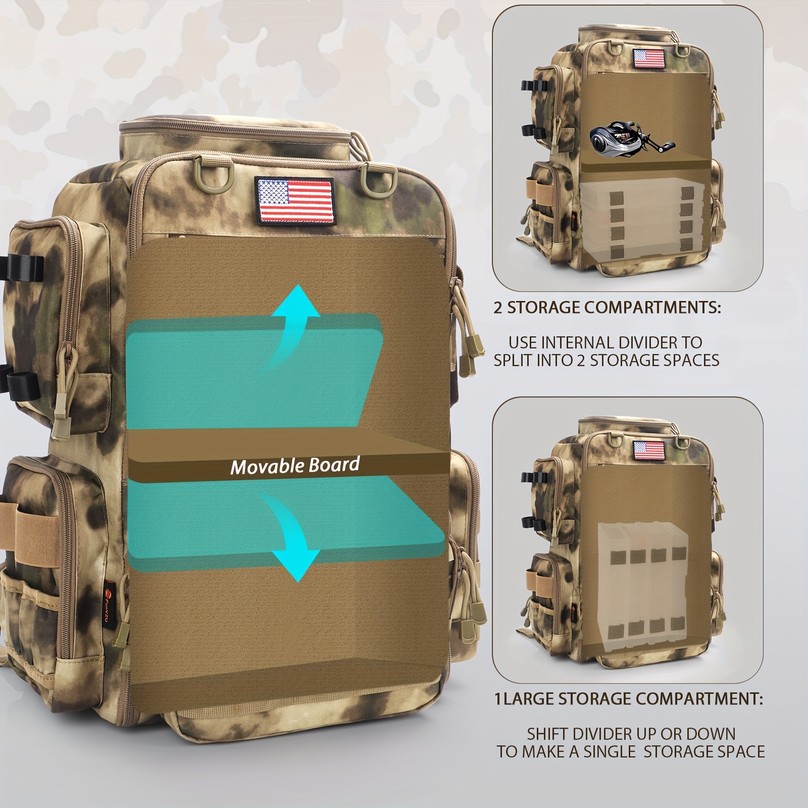 A Spacious 11.89gal Fishing Ba - Fishing Backpack review and price